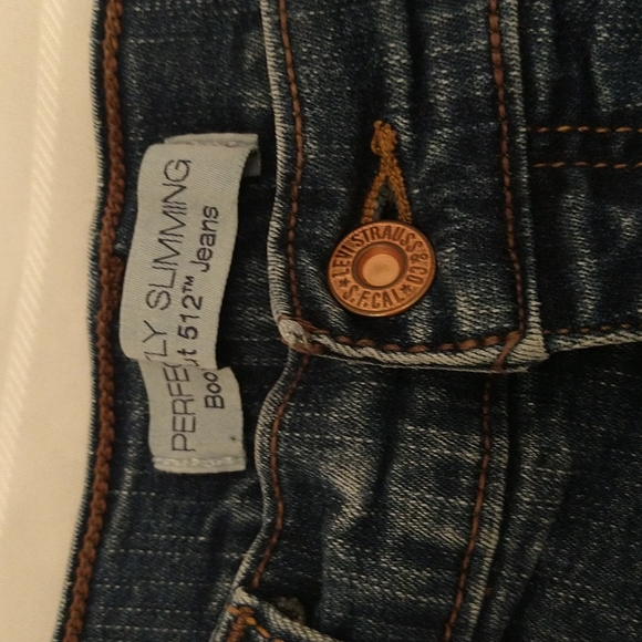 Levis 512 Women Bootcut Blue Jeans - Picture 3 of 10